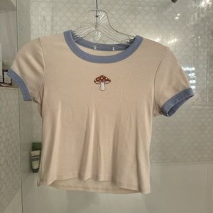 Thrifted mushroom baby tee